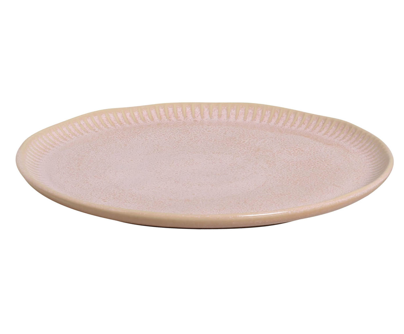 Jogo de Pratos Raso Linhas Litchi Rosa - image 1