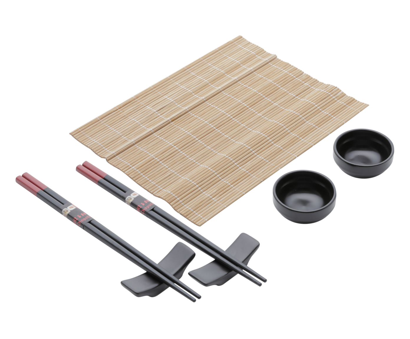 Jogo para Sushi Yokohoma Preto e Natural - image 1
