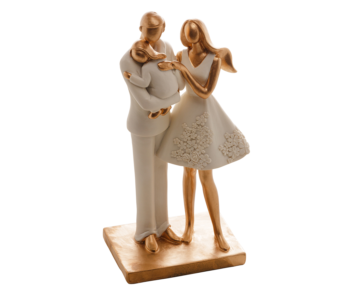Escultura em Resina Fam&iacute;lia - Branco - image 0