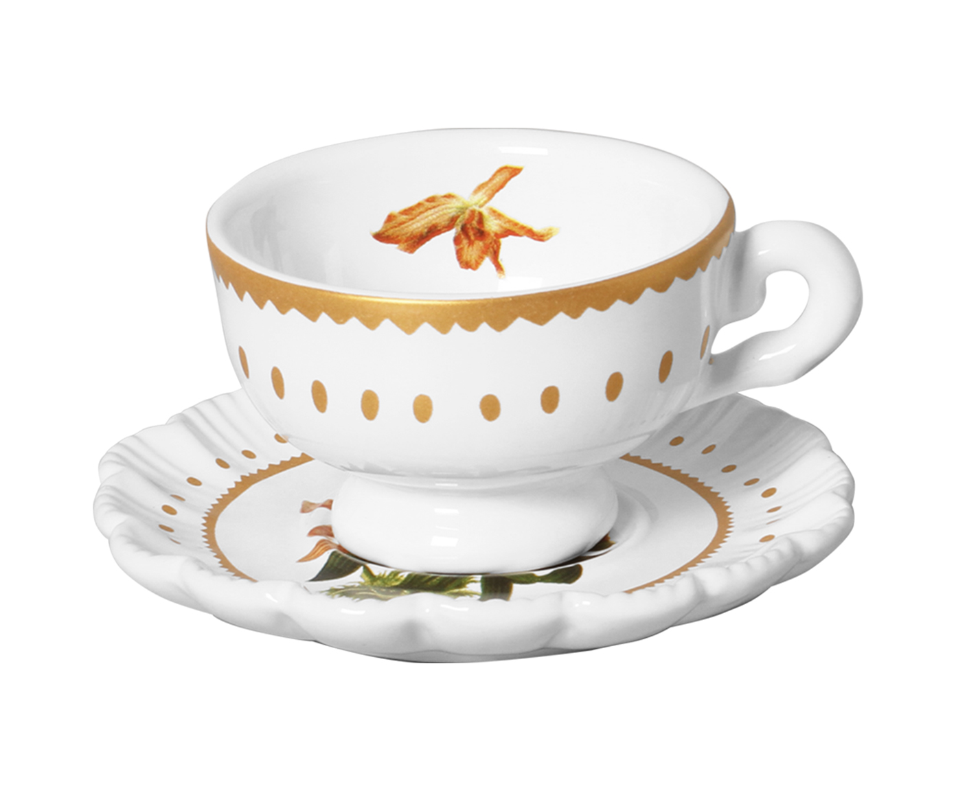 Jogo de X&iacute;caras de Caf&eacute; com Pires Champignons Valentina - image 1