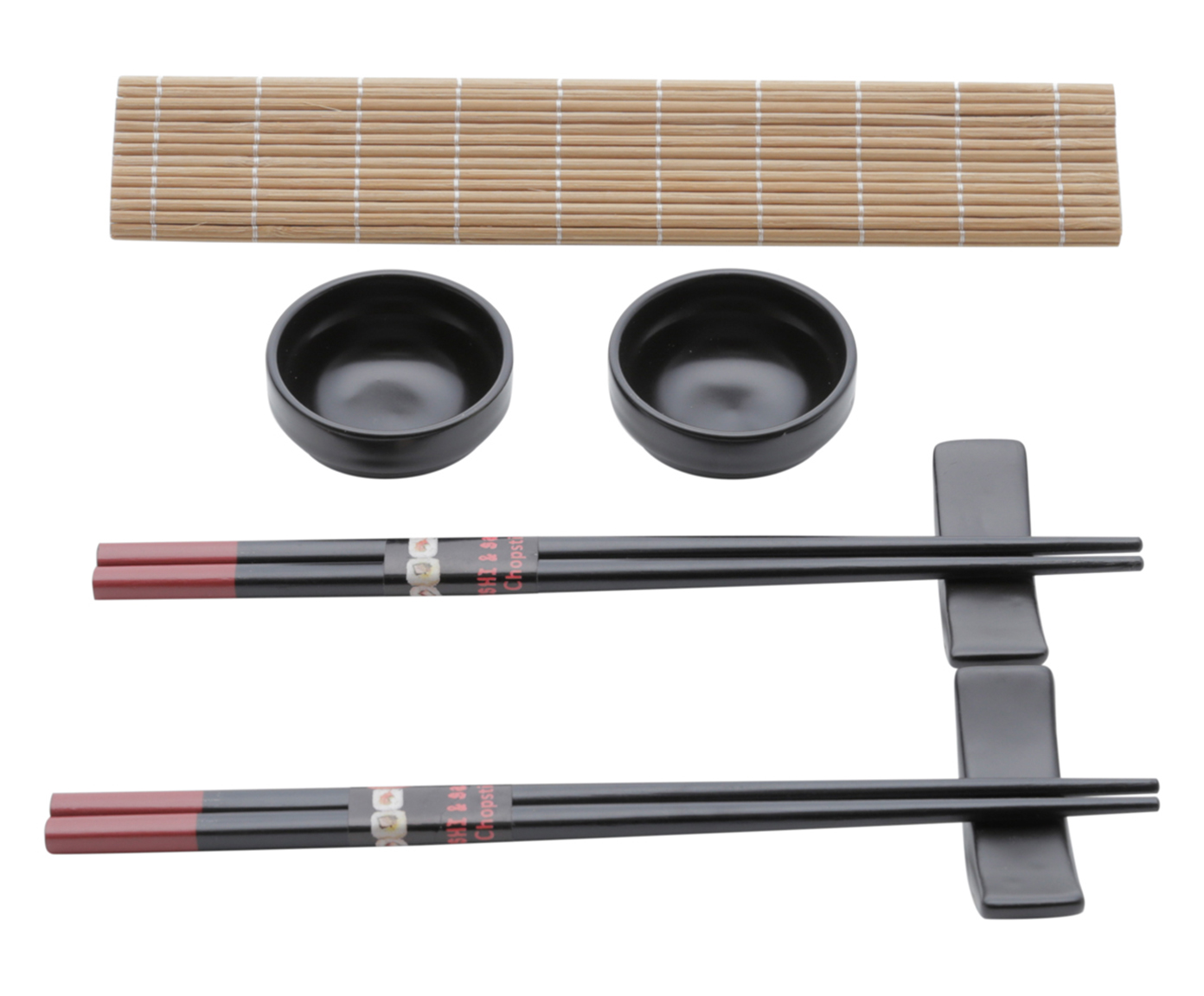 Jogo para Sushi Yokohoma Preto e Natural image number 2
