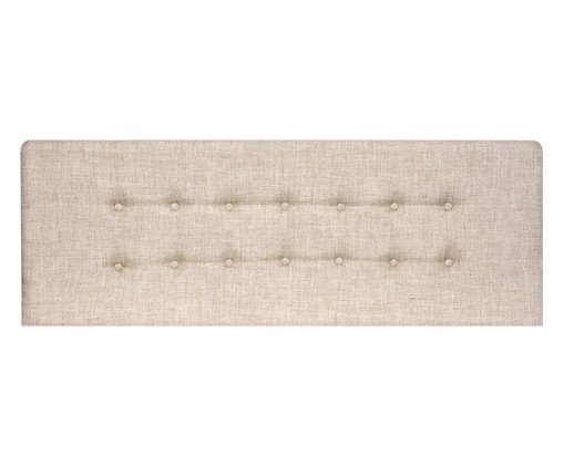 Cabeceira Painel em Linho com Bot&otilde;es Donna - Cru - image 0