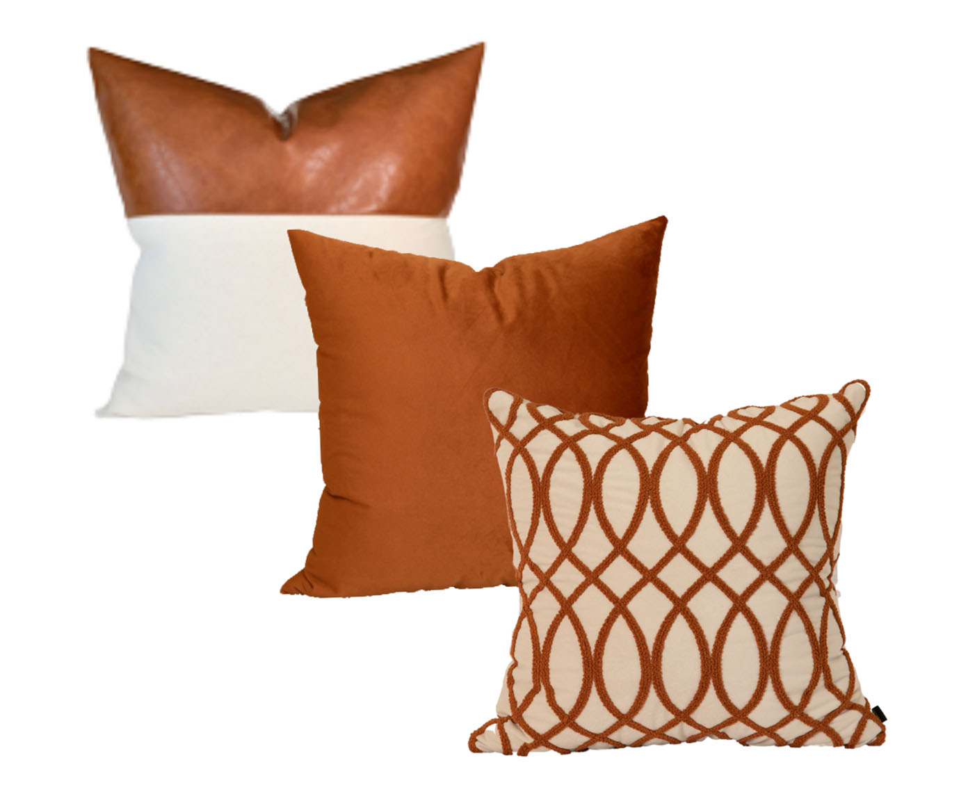 Jogo de Almofadas Cobre & Off White - image 0
