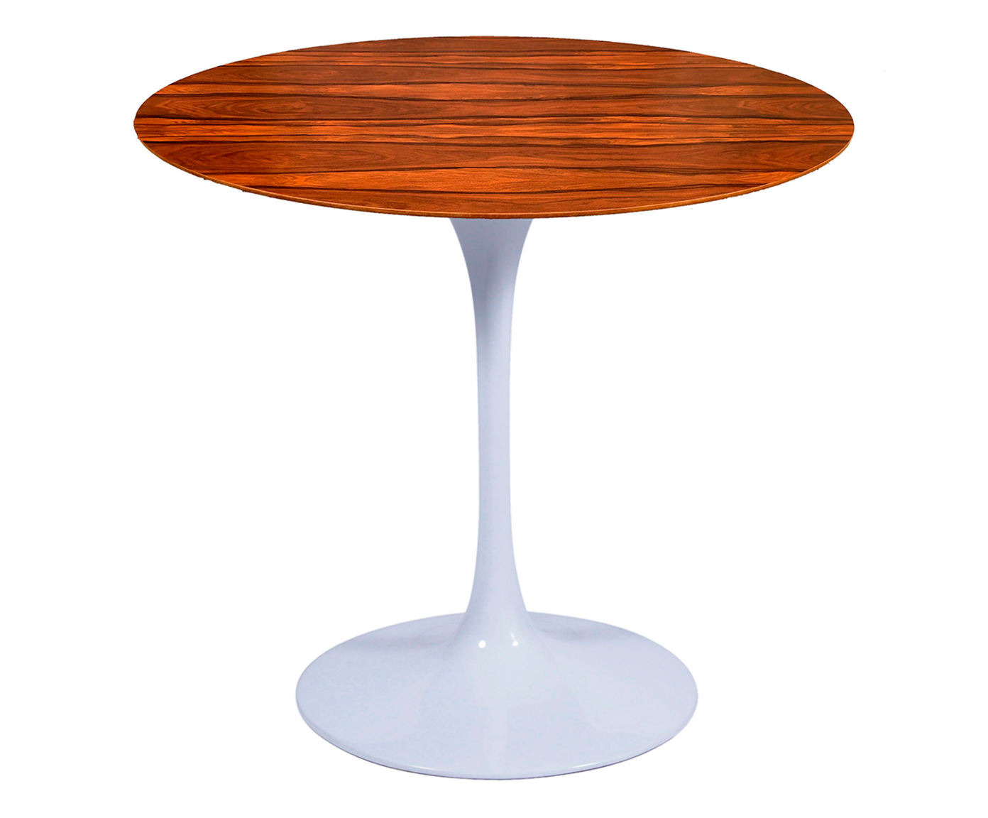 Mesa Saarinen Redonda Pau Ferro Base Branca - image 1