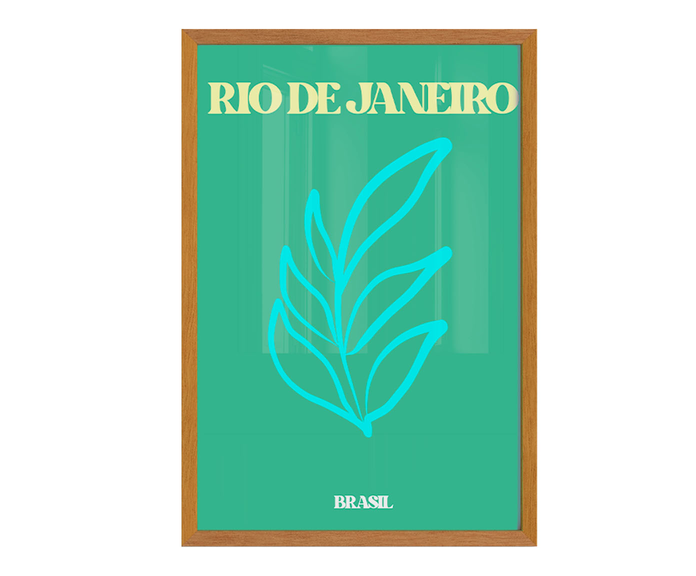 Quadro Rio de Janeiro com Moldura em Madeira - image 1