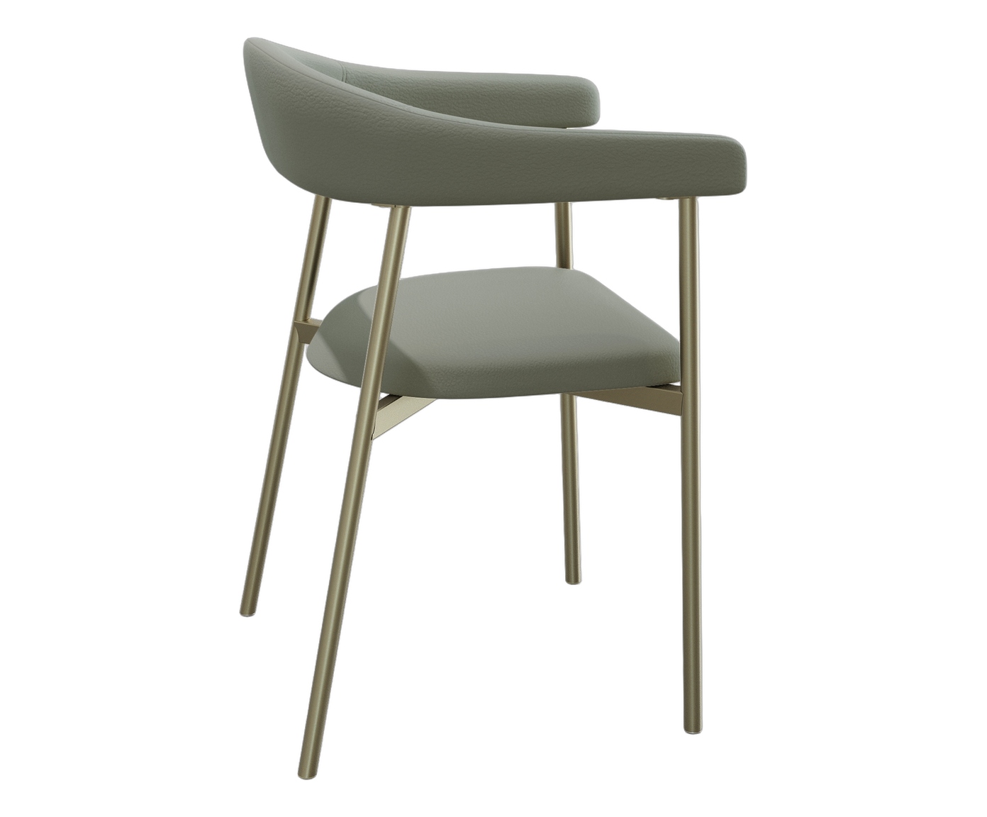 Cadeira de Jantar Angel Tecido Champanhe Off White - image 1