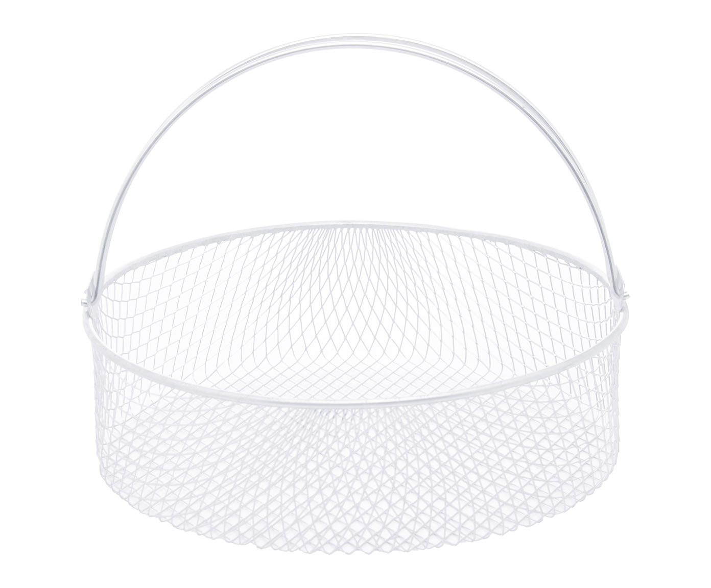 Cesto com Al&ccedil;a Redondo para Air Fryer Wolff em A&ccedil;o Inox - image 0