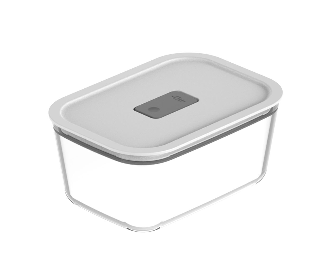 Pote de Vidro Herm&eacute;tico Fresh Lock Grande - Branco Fechado - image 0