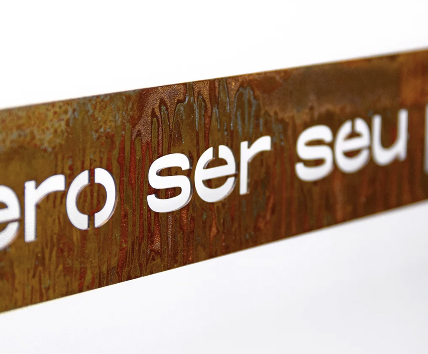 Frase de Ferro Rust "Por Onde For Quero Ser Seu Par" image number 2