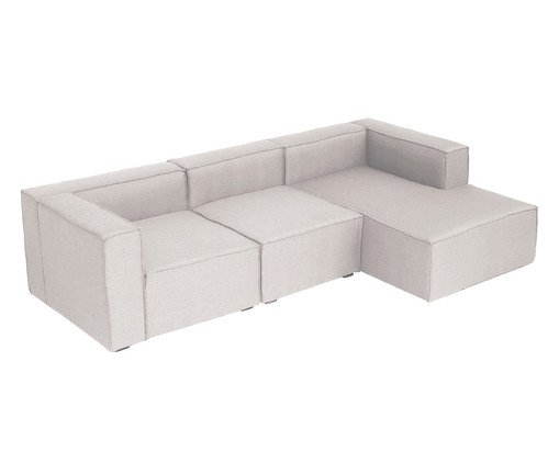Sof&aacute; 3 M&oacute;dulos Chaise Direito Mensa Fendi image number 2