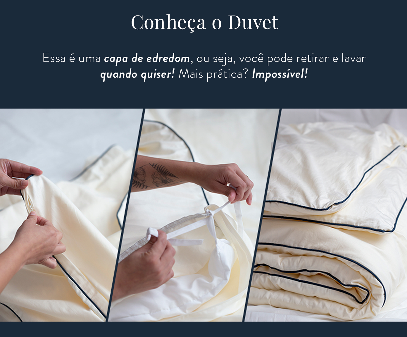 Duvet Maxi Vichy Cinza image number 3