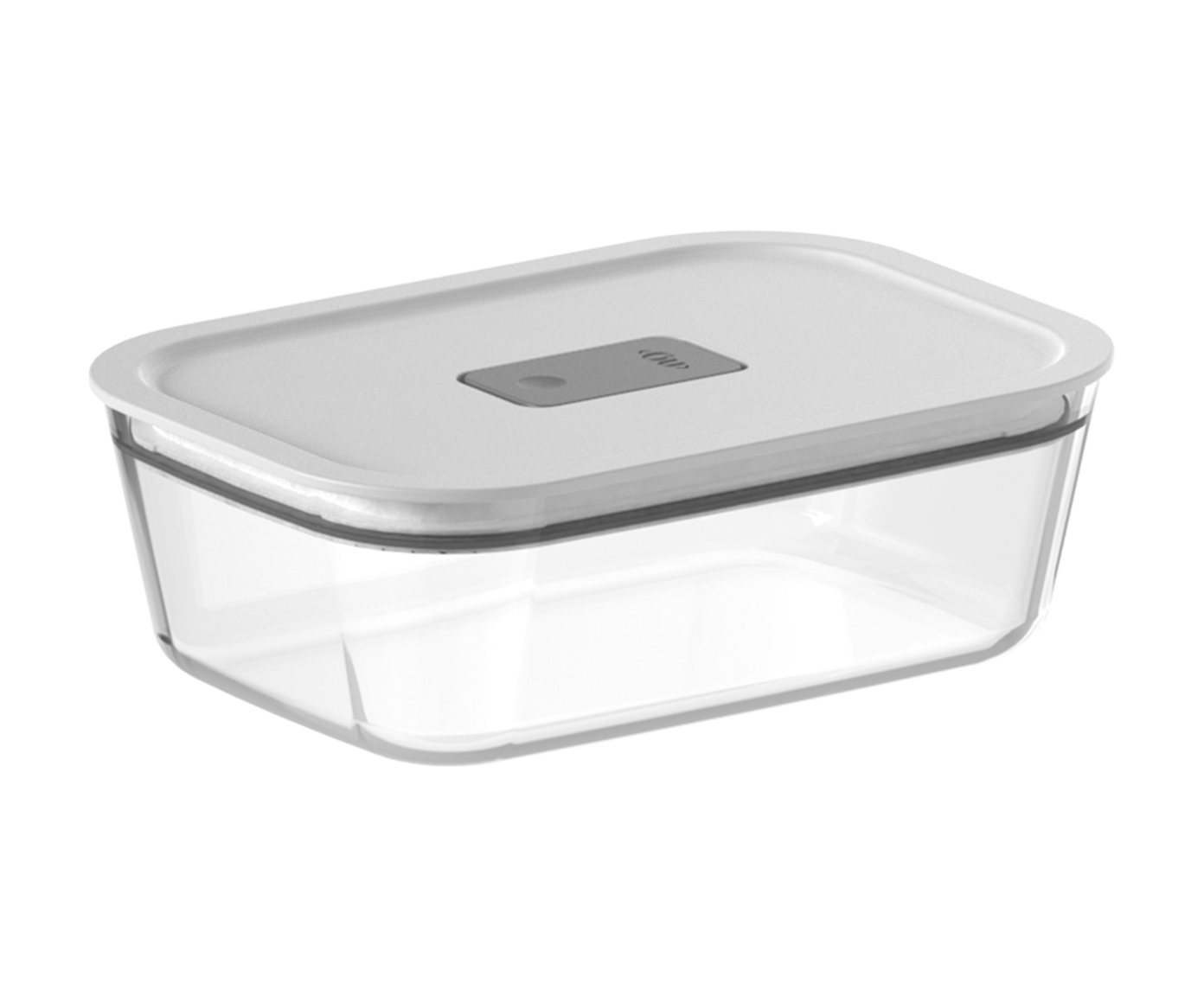 Pote de Vidro Herm&eacute;tico Fresh Lock Branco Fechado Branco - image 0