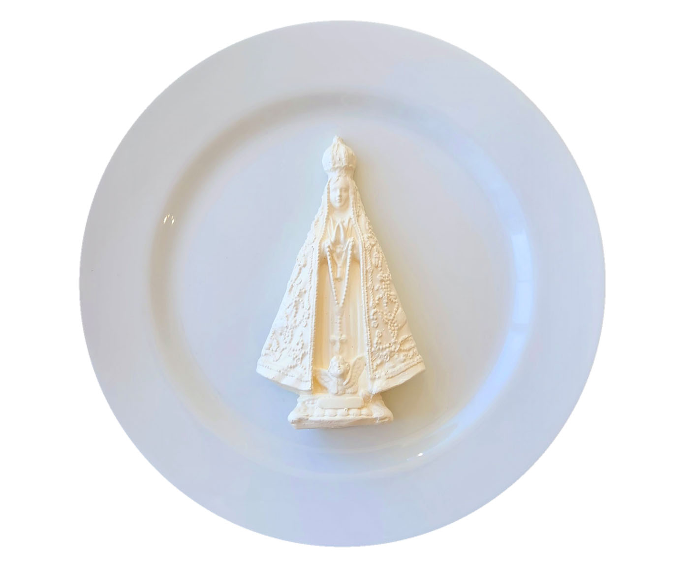 Prato em Porcelana Nossa Senhora Aparecida Off White - image 0