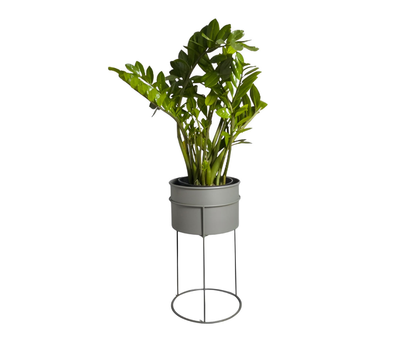 Suporte de Plantas com Vaso Humait&aacute; Cinza - image 0