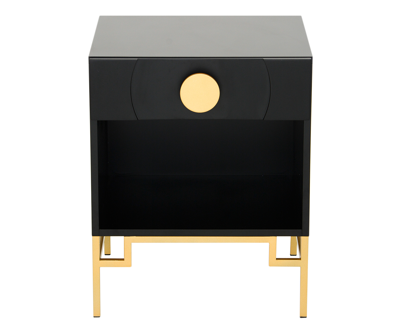 Mesa de Cabeceira Cerchio D'Oro com Nicho - Preto - image 0