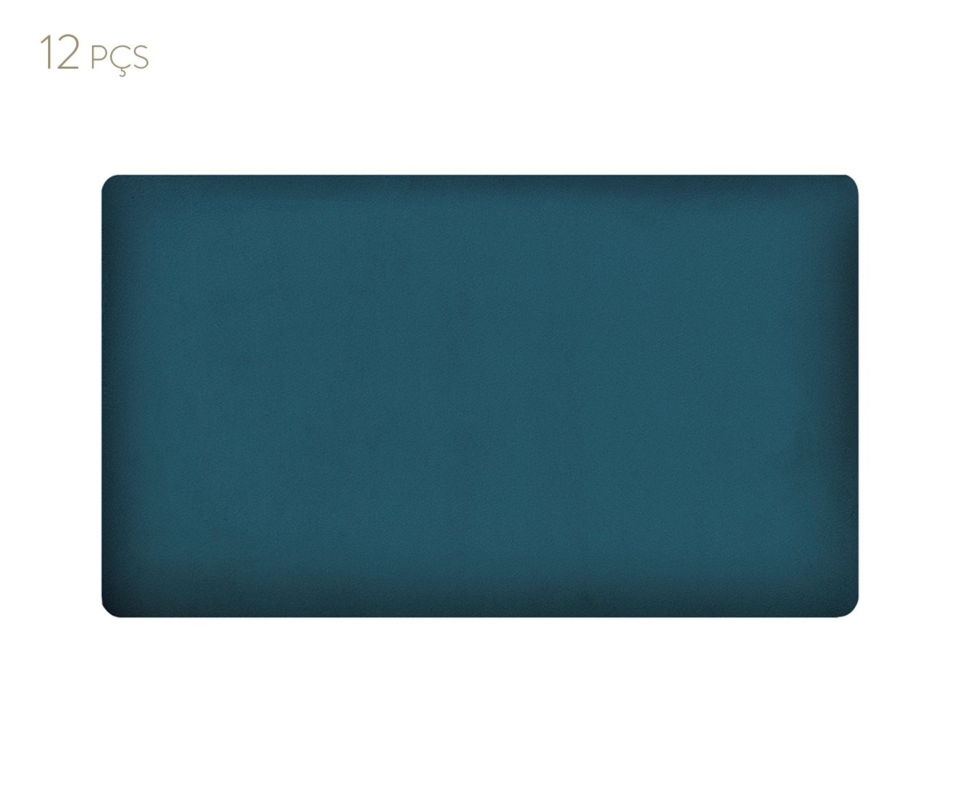 Cabeceira Modular em Veludo Duni Rectangle - Azul Acquamarine image number 3