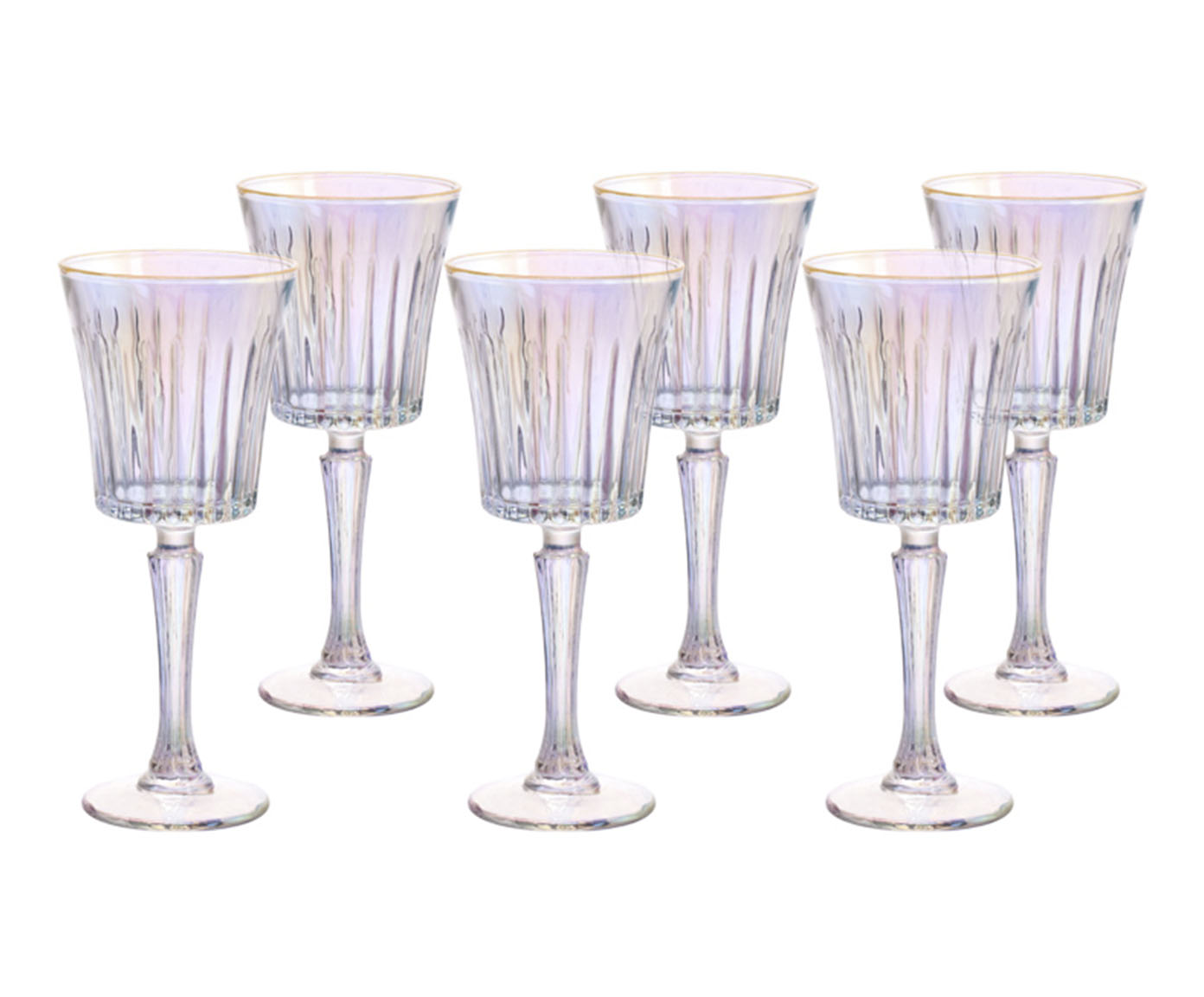 Jogo de Ta&ccedil;as para Vinho Egeu Rainbow Filetada - image 1