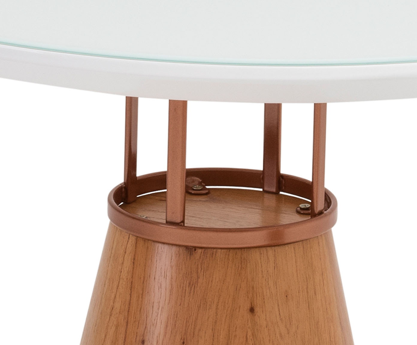 Mesa Lateral Chiara - Castanho e Branco - image 1
