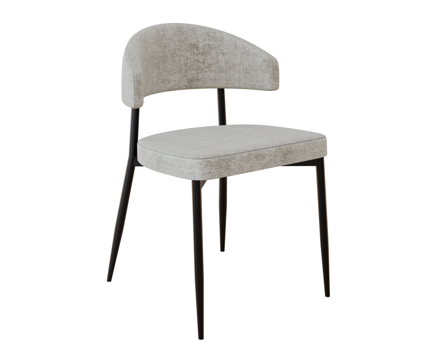 Cadeira Bless Fixa Lautrec Off-White e Preto Fosco - image 1