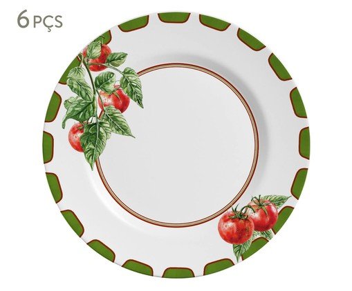 Jogo de Pratos Raso Pomodoro Vermelho - image 0