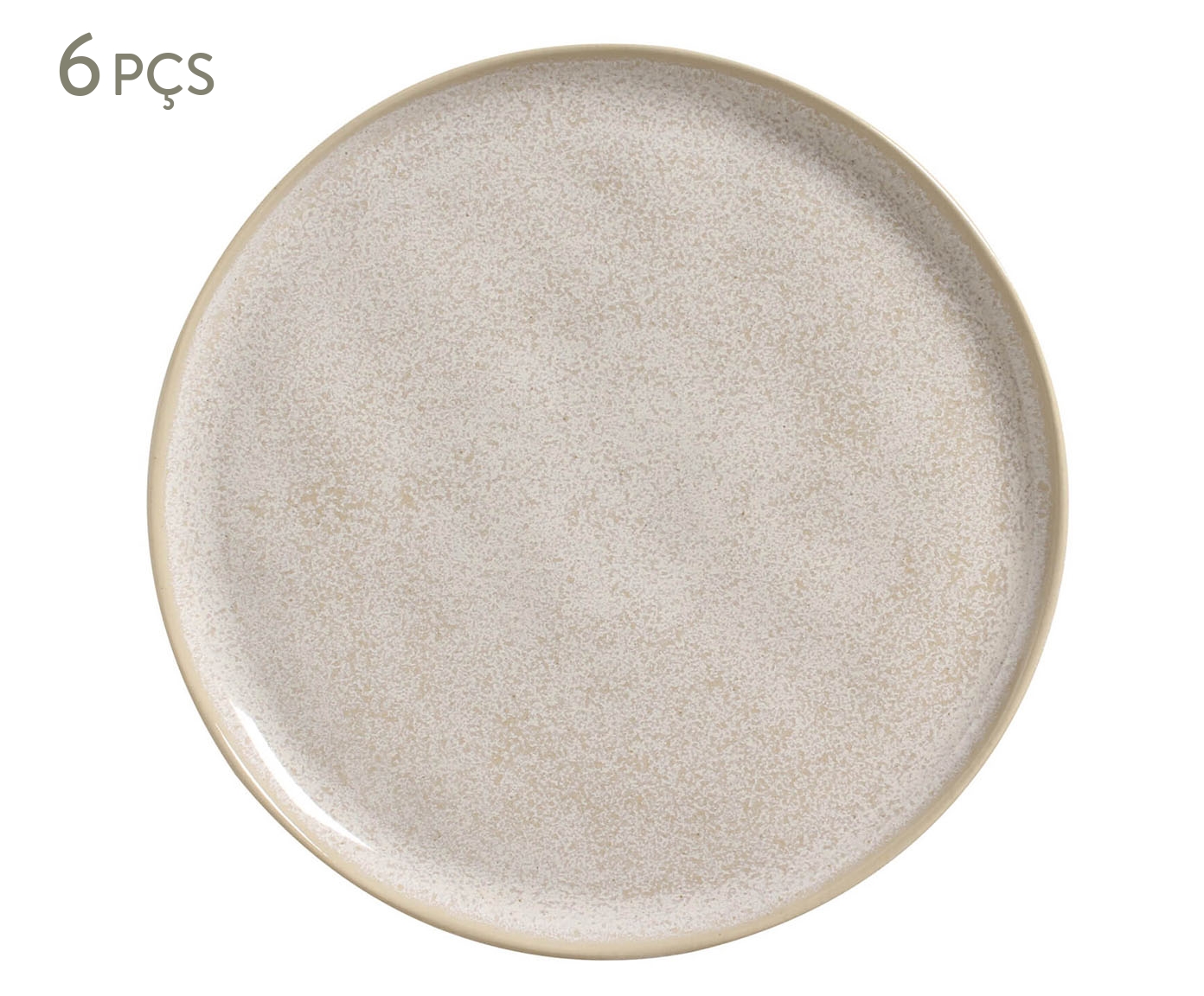 Jogo de Pratos Raso Bio Latte Cru - image 0