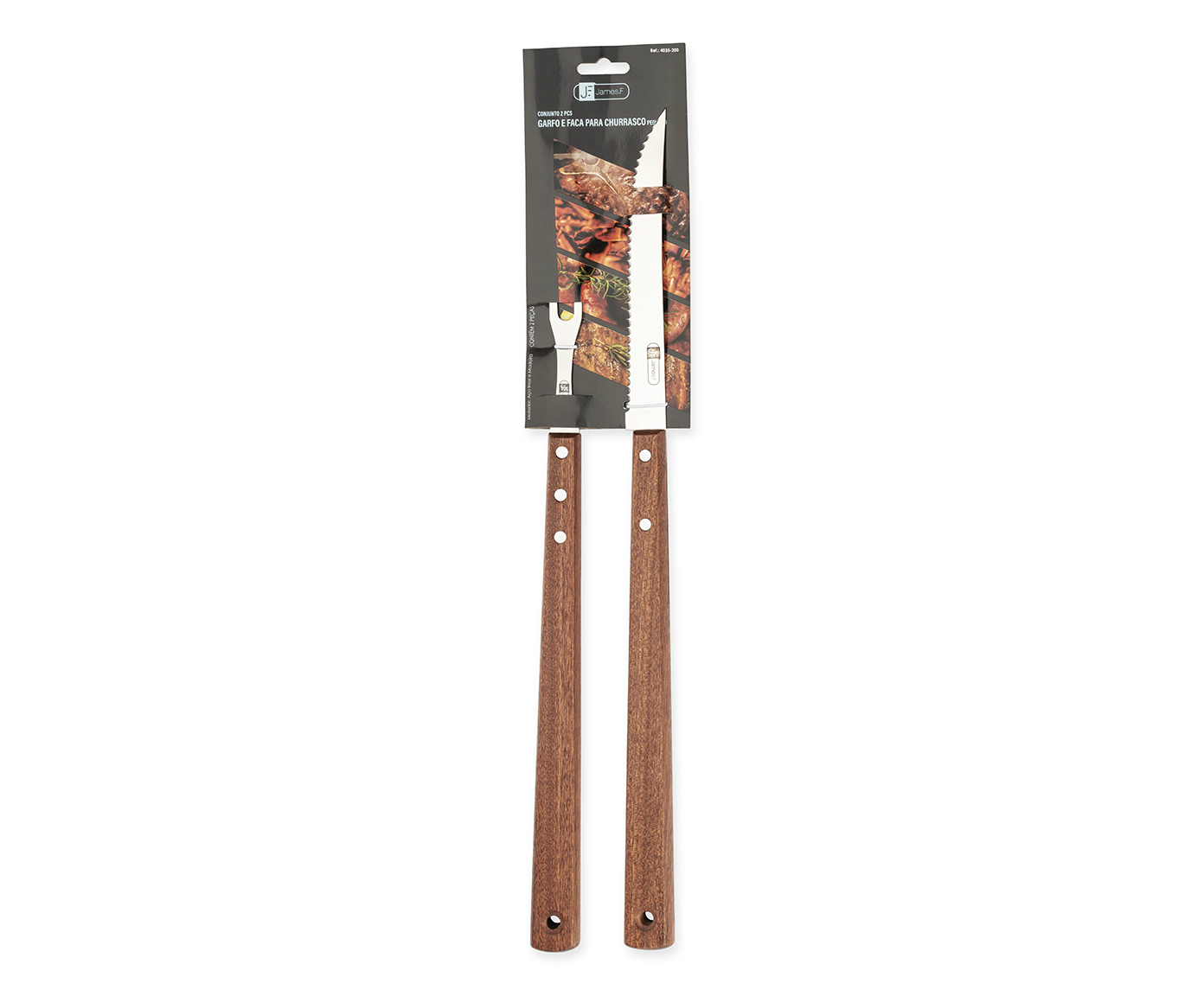 Jogo de Garfo e Faca para Churrasco em Inox Prantl - image 1