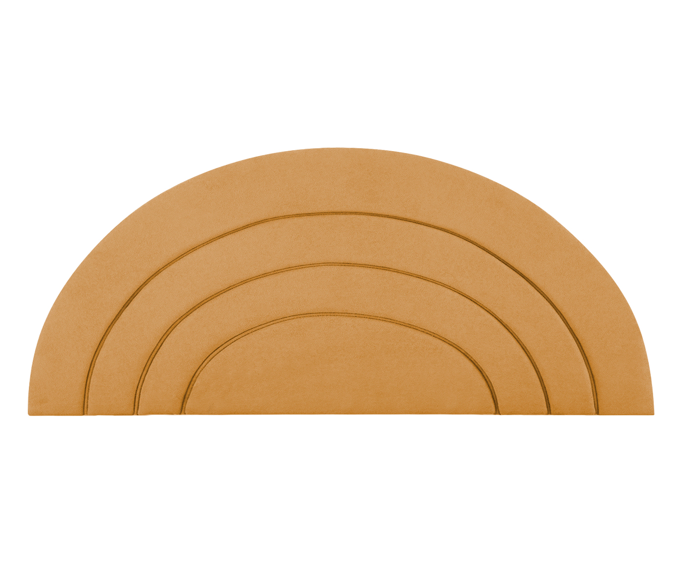 Cabeceira em Boucle Aveludado Arco Amarelo Ocre - image 0
