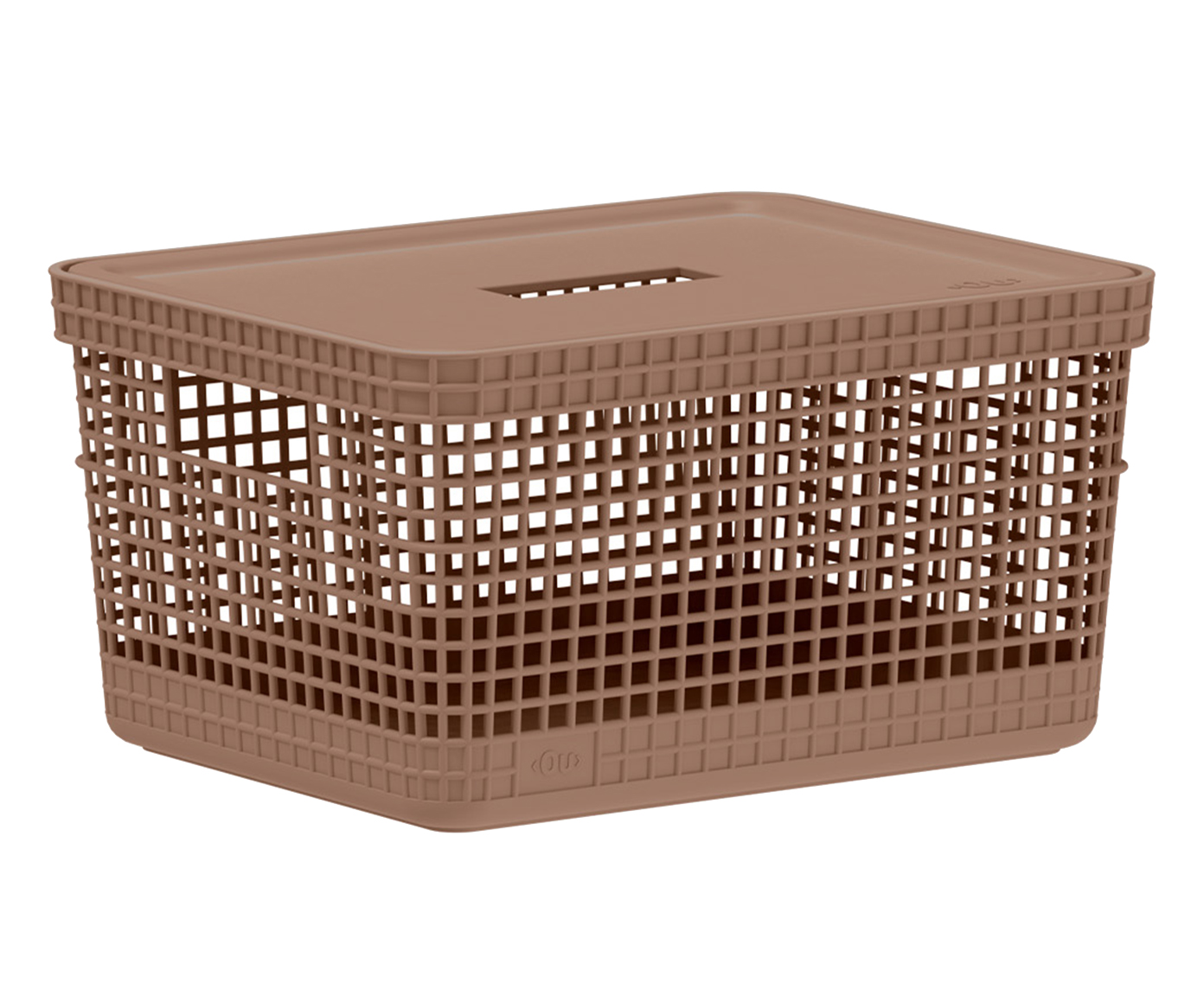 Cesto Grid com Tampa Marrom - image 0