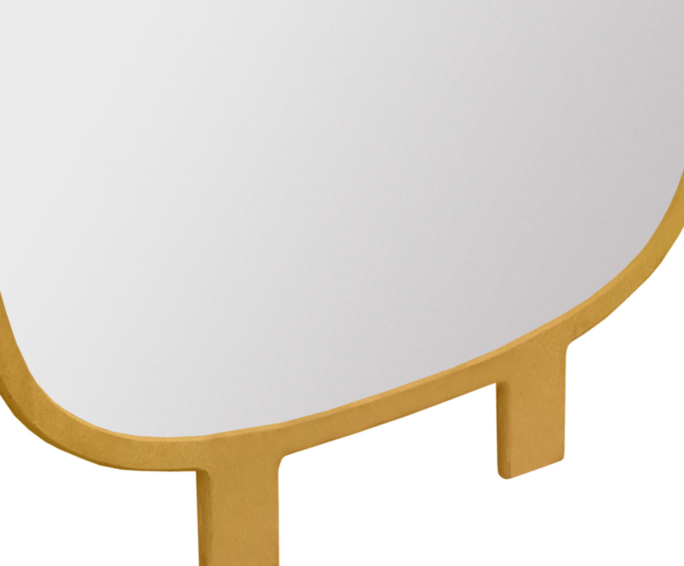 Espelho de Ch&atilde;o Ret&acirc;ngular Bulging Abaloado Dourado image number 3