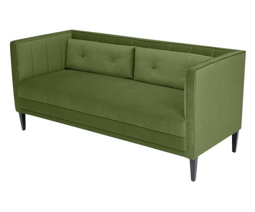 Sof&aacute; Day Bed Bergamo em Veludo - Verde image number 8