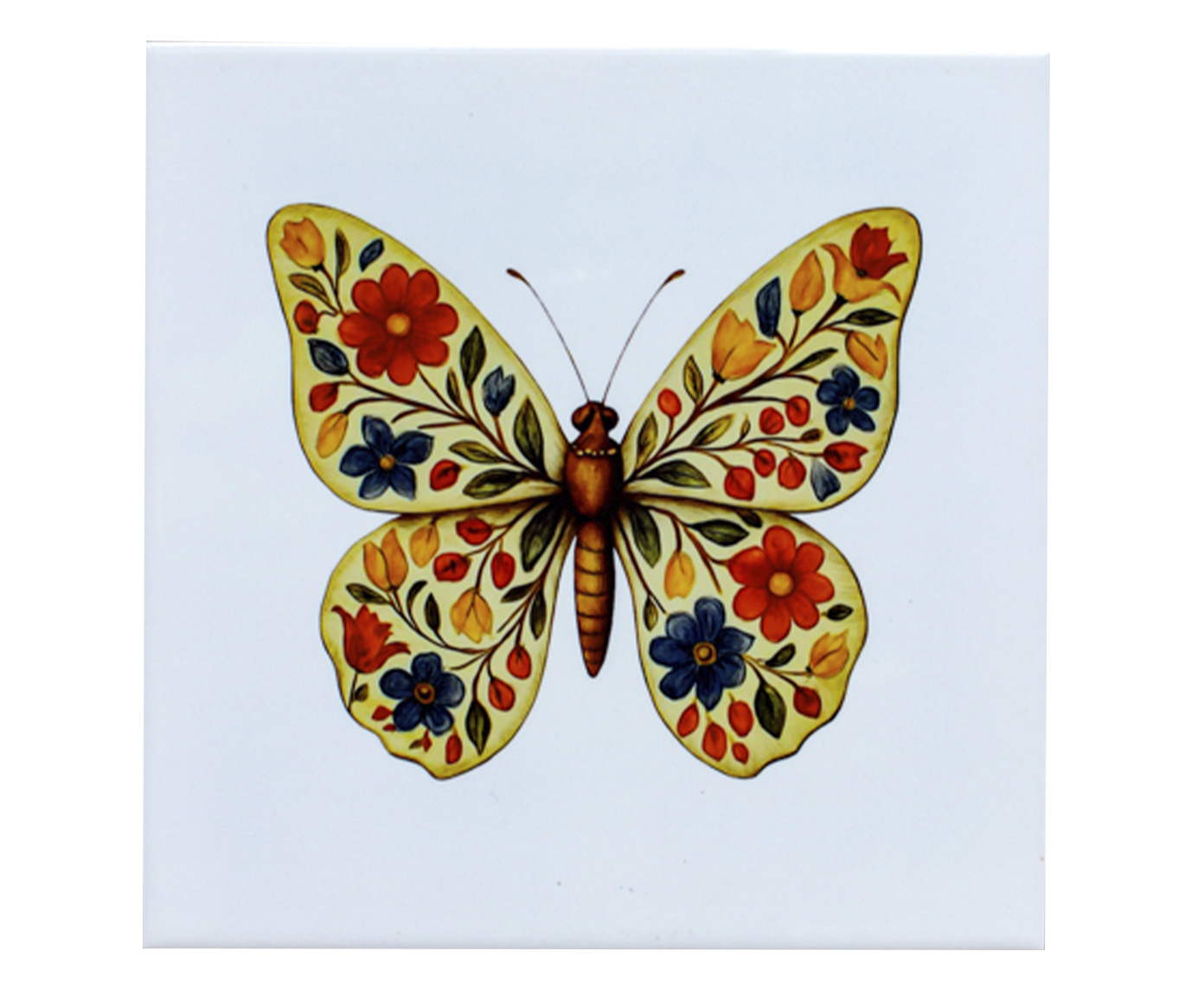 Azulejo Decorativo "Borboleta Florescer" - image 0