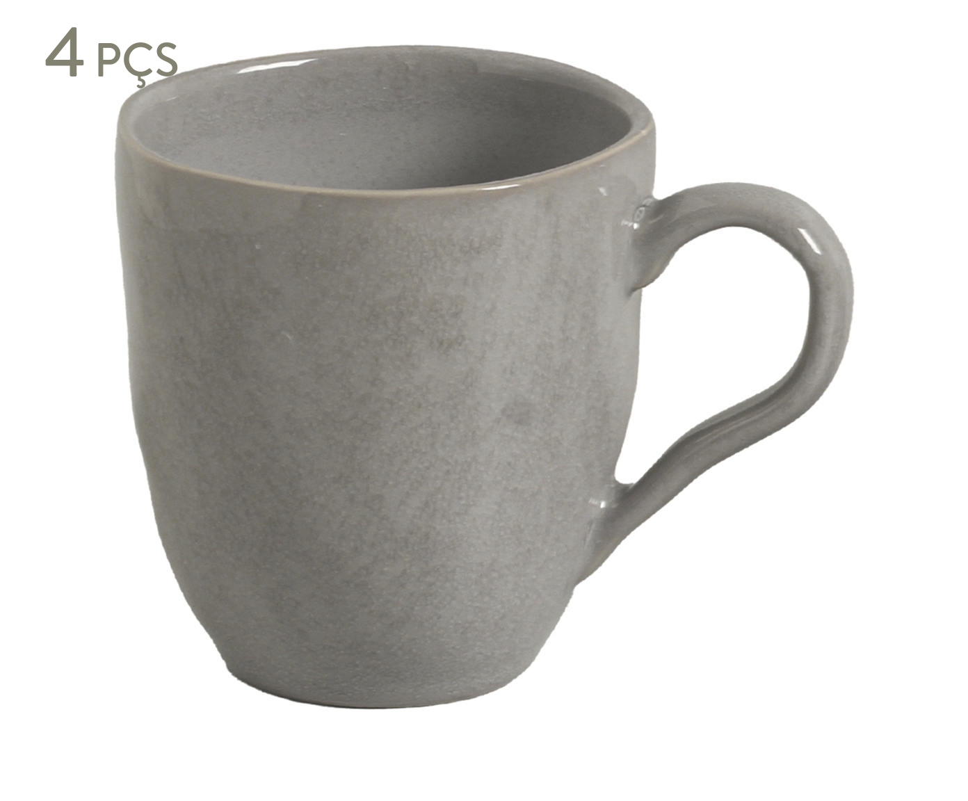 Jogo de Canecas Org&acirc;nico Bruma Cinza - image 0