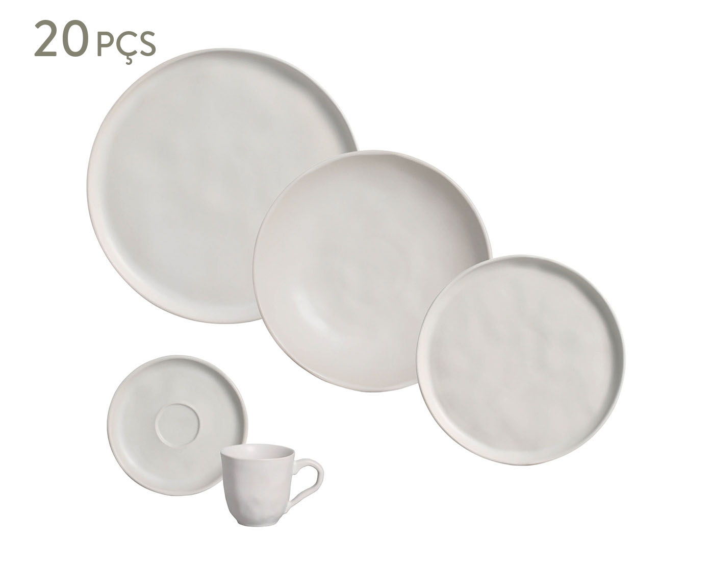 Aparelho de Jantar Bio Vit Cinza - 20P&ccedil;s - image 0