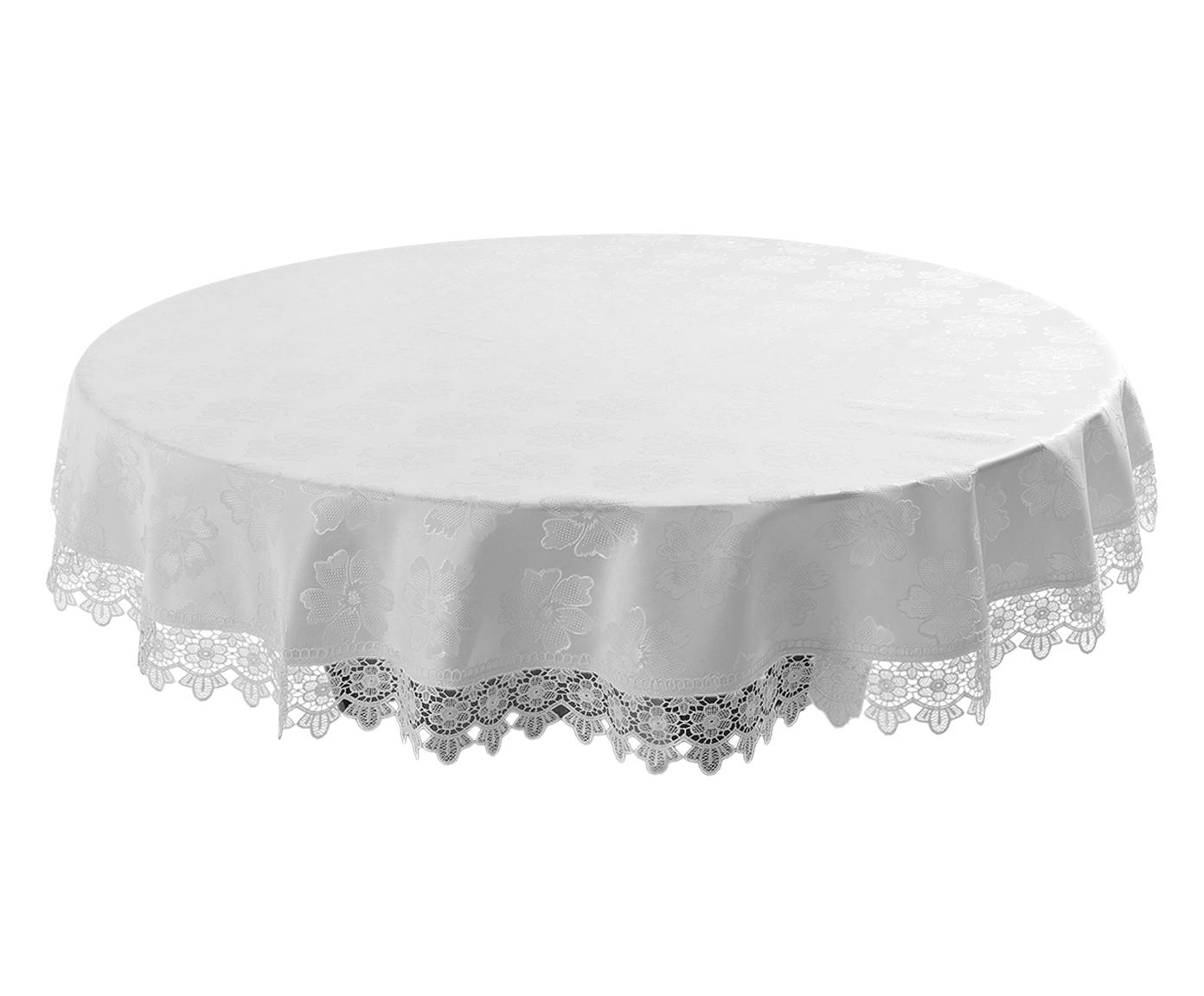 Toalha de Mesa Redonda Narcisa Branco - image 1