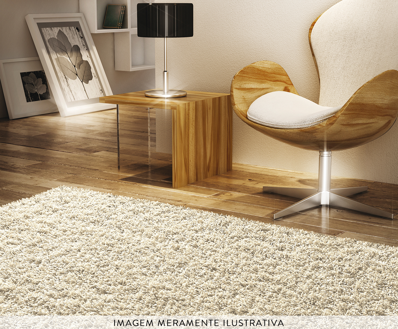 Tapete Debrum Shaggy Tufting Galax Natural - 150X200cm - image 1