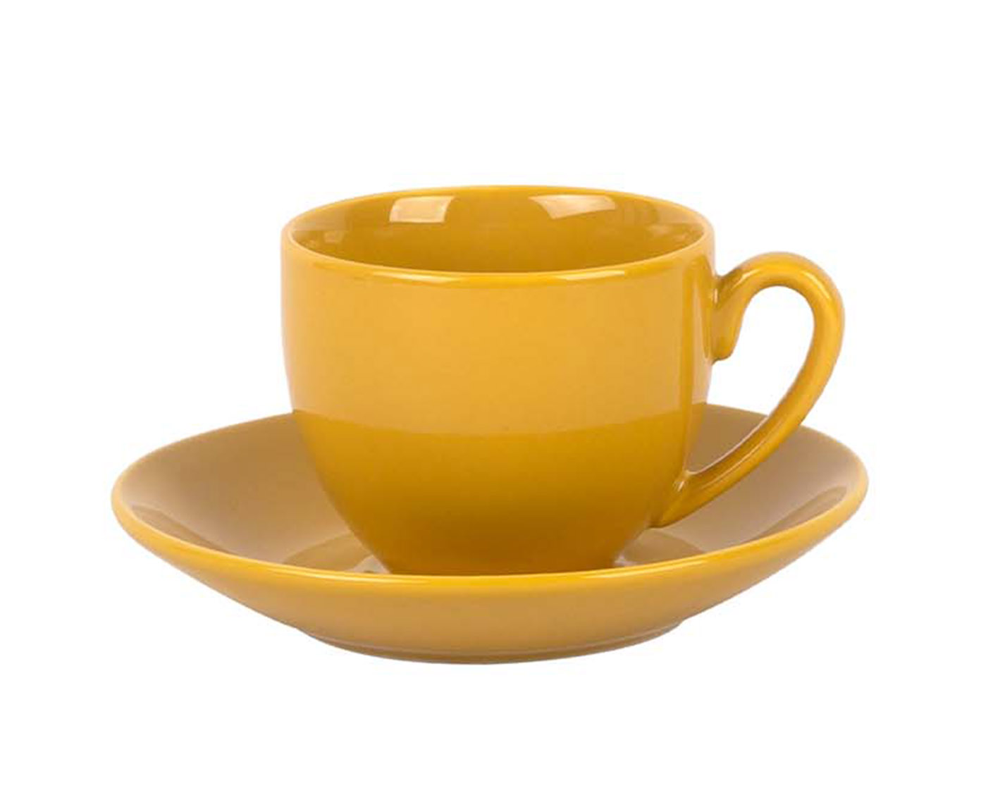 Xicara e Pires Para Caf&eacute; Mix And Match em Porcelana Amarelo A&ccedil;afr&atilde;o - image 0