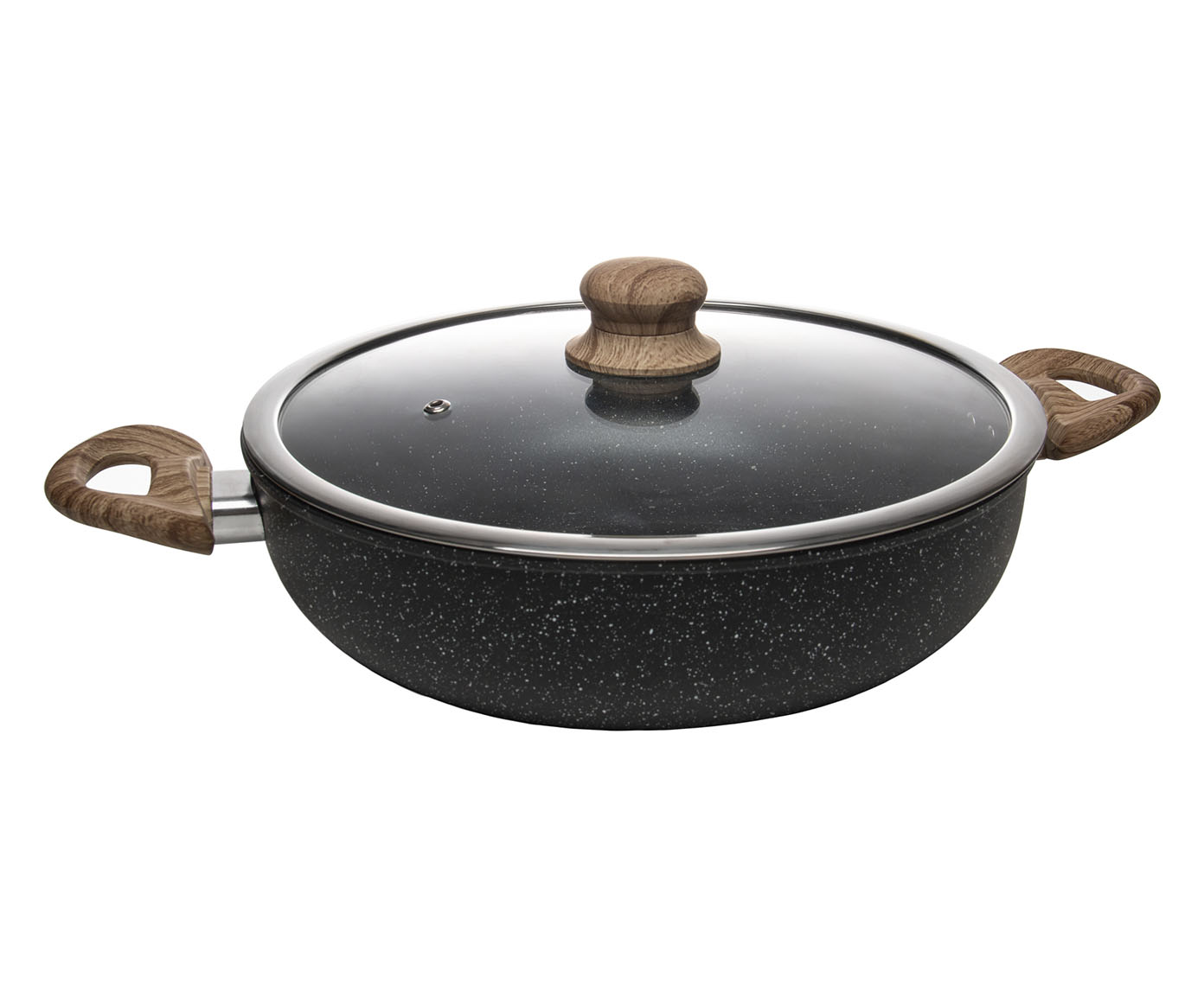 Frigideira Wok de Indu&ccedil;&atilde;o Granilite Preta - image 0