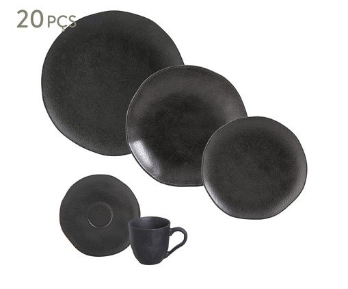 Aparelho de Jantar Org&acirc;nico Carbon Abstrato - 30P&ccedil;s - image 0