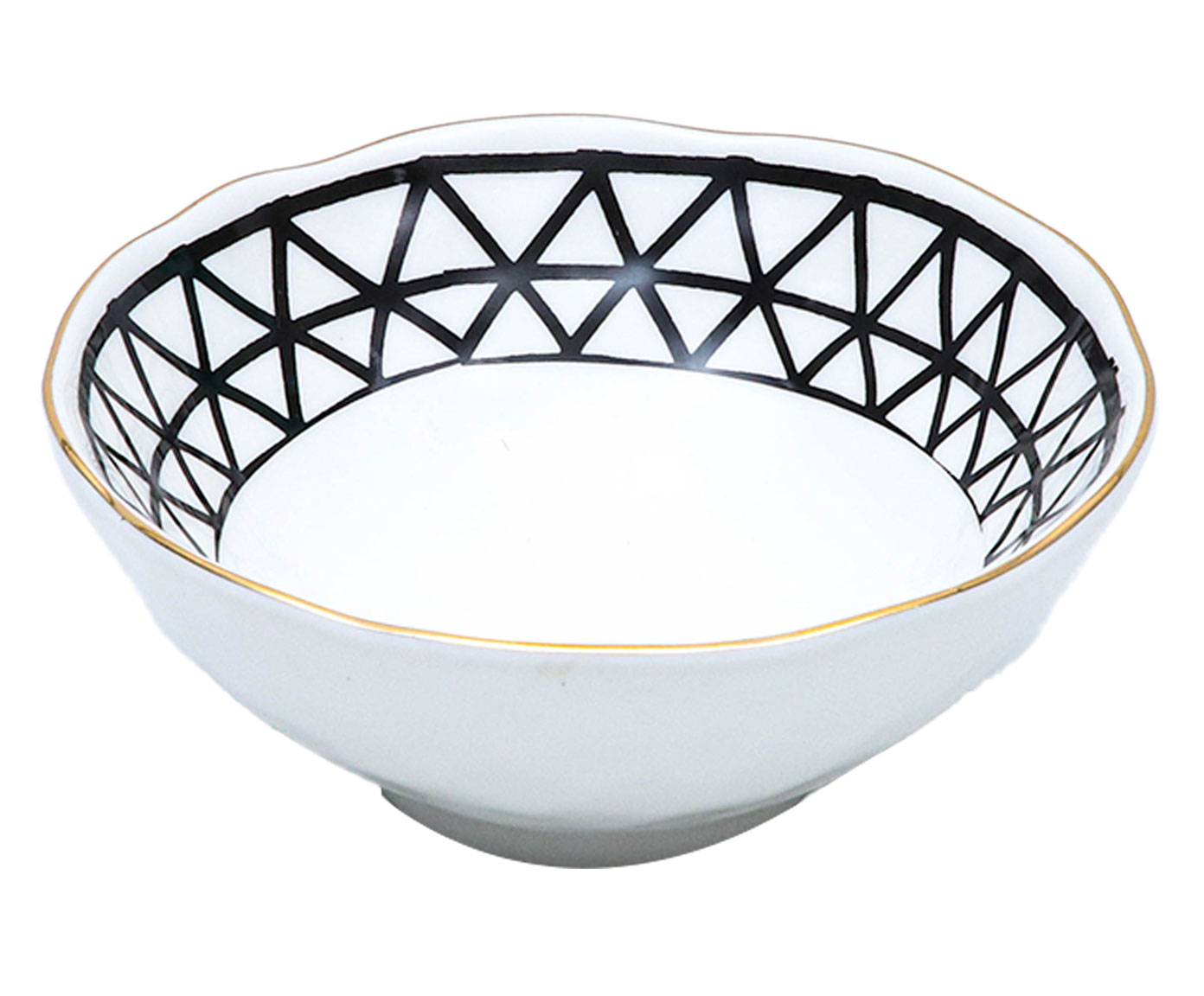 Bowl em Porcelana Sam - Branco e Preto - image 0