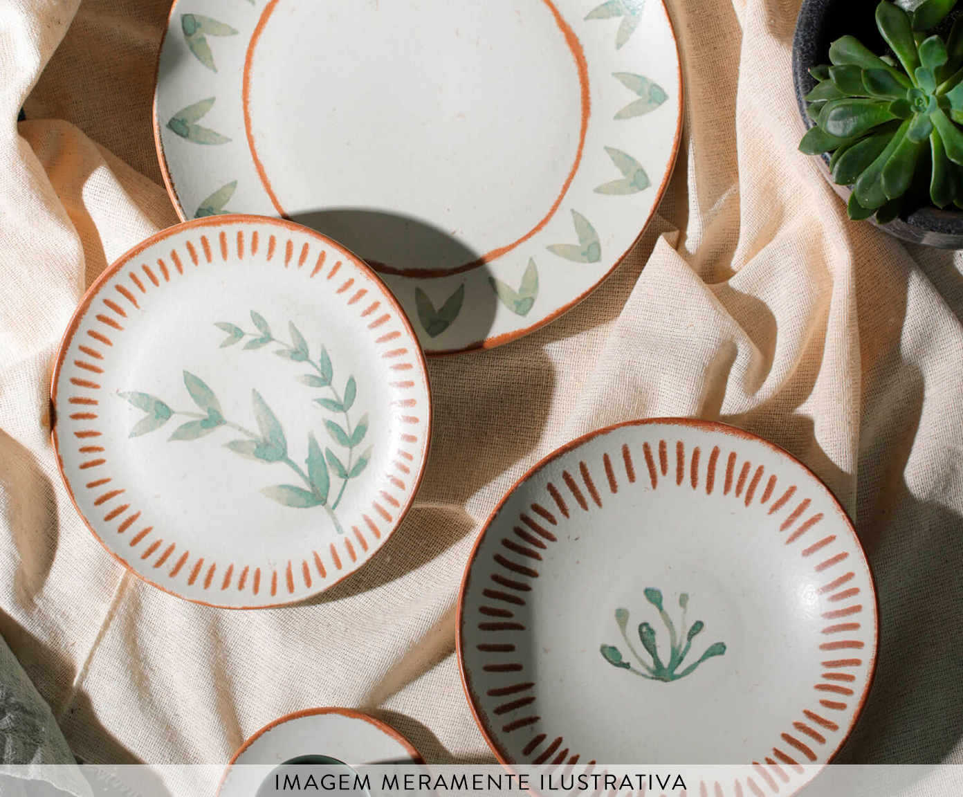 Jogo de Pratos Raso Coup Stoneware Magari Floral - image 1