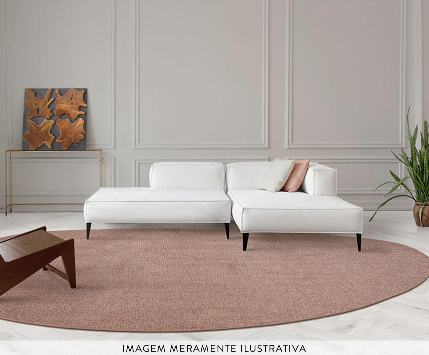 Tapete Tufting Elegant Org&acirc;nico Rose Silver image number 3
