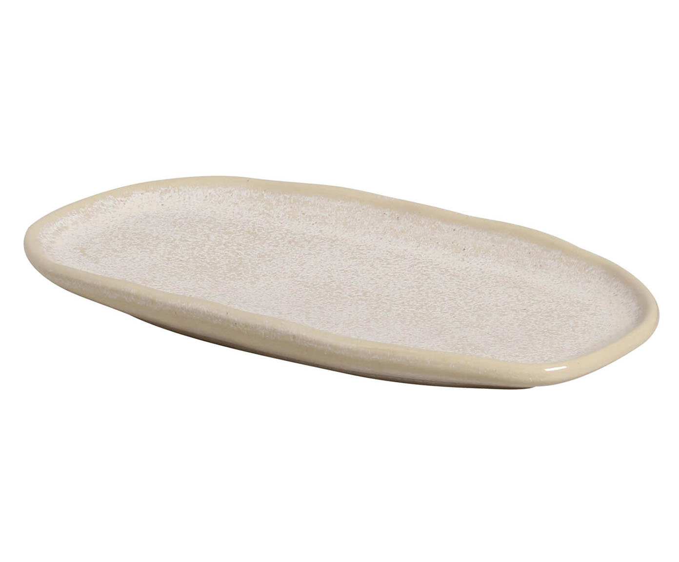 Jogo de Travessas Oval Rasa Pequena Org&acirc;nico Latte Cru - image 1