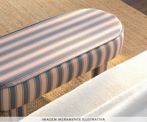 Puff Oval Bold Estampado Listras Cinza image number 4