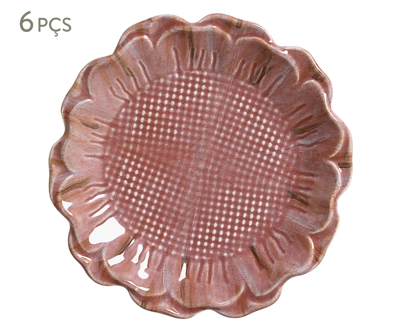 Jogo de Pratos de Sobremesa Playful Flowers Rosa - image 0