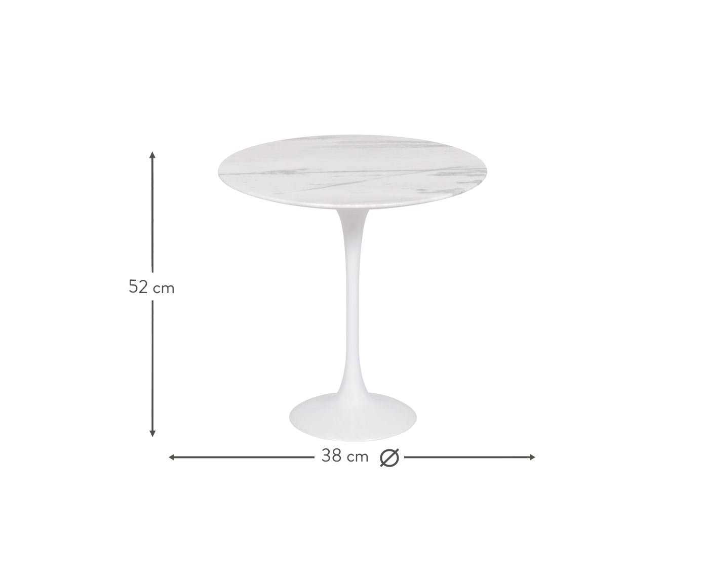 Mesa Saarinen Lateral Oval Espirito Santo Base Branca image number 3