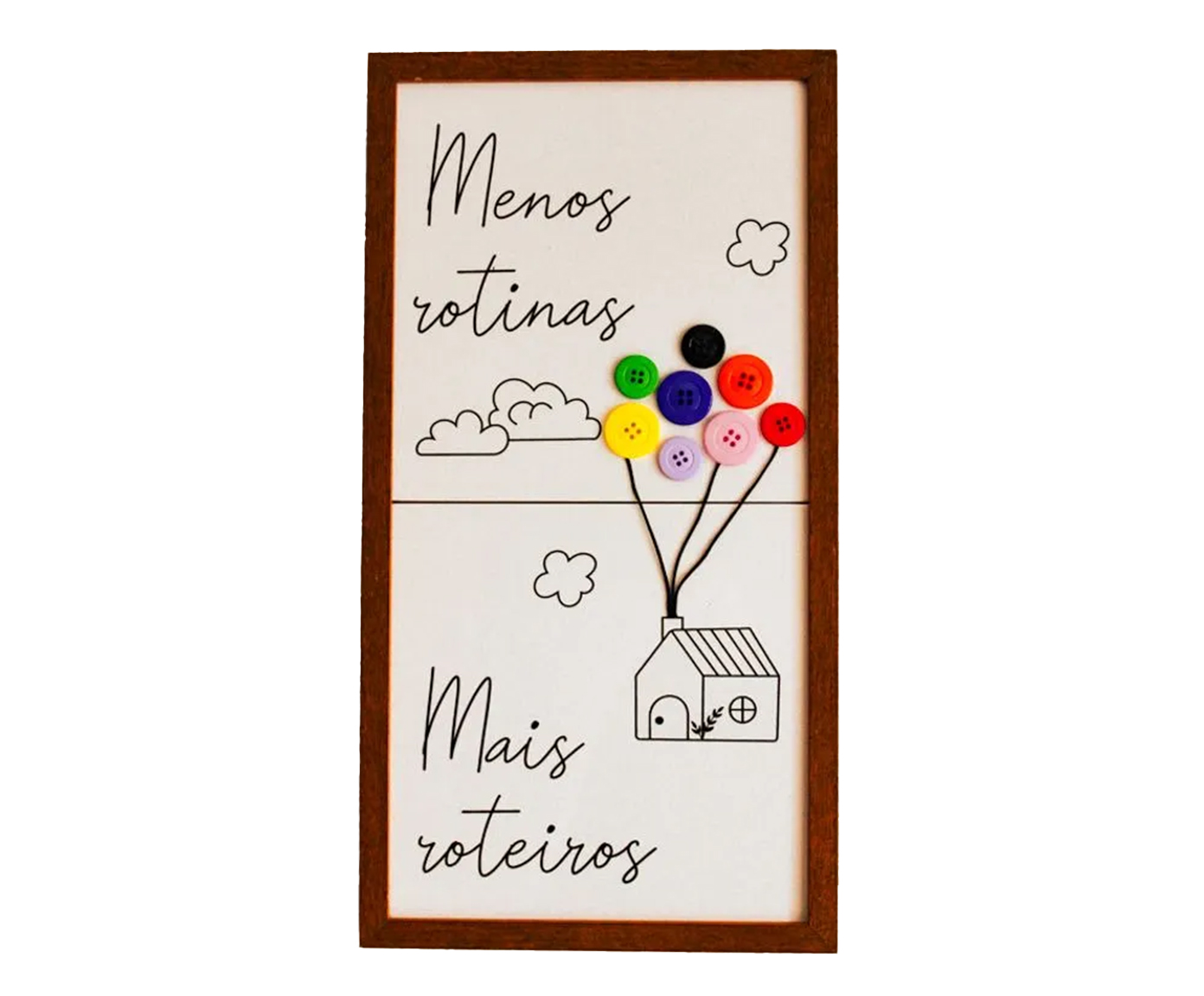 Conjunto de Azulejo Decorativo "Menos Rotina, Mais Roteiros Moldura Escura" - image 0