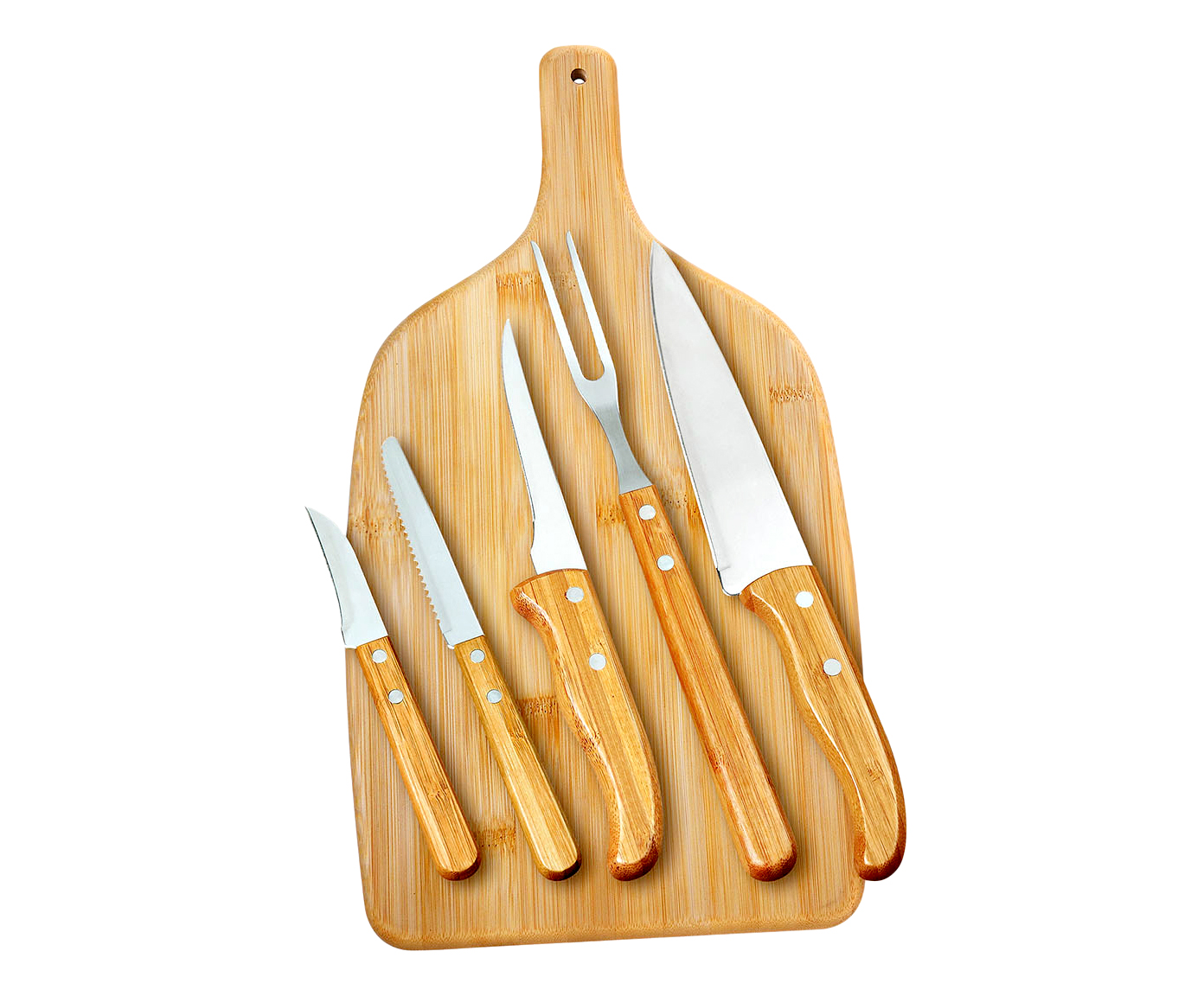 Jogo de Utens&iacute;lios para Cozinha em Inox E Bambu Saverio Tools - image 0