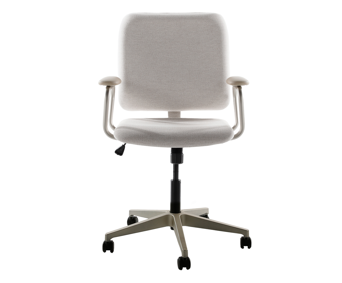Cadeira Office Chicago Bege com P&eacute;s Ouro Branco image number 2