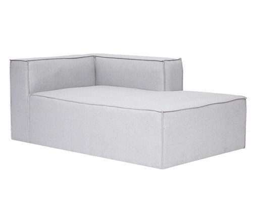 Sof&aacute; M&oacute;dulo Chaise Direito Mensa Cinza Claro image number 3