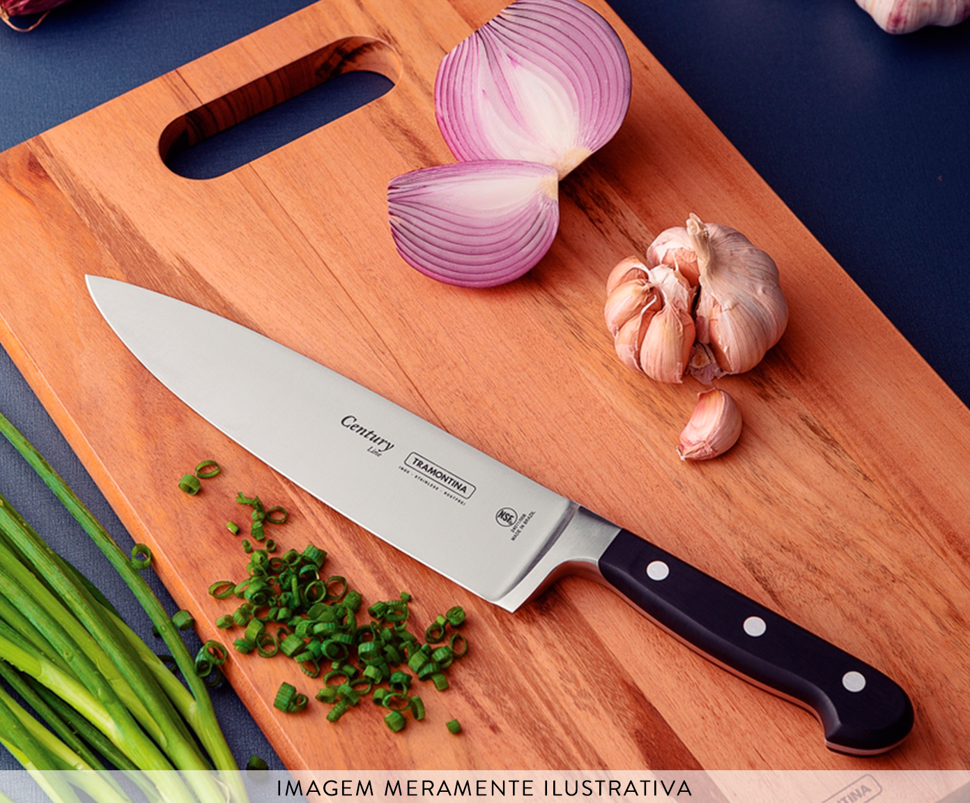 Faca do Chef em Inox Agile 8" - Preta - image 1